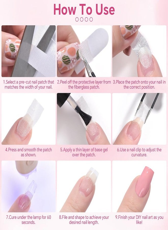 KADS 70Pcs Pre-Cut Fiberglass Silk Nail Tips - 10 Sheets x 7 Sizes (00-6), Full Cover False Nails, Glossy & Durable Artificial Nails for Acrylic, Gel Extensions & Manicure - Image 5